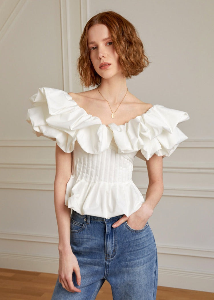 Ruffle Off Shoulder Blouse