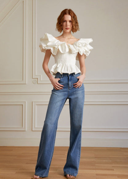 Ruffle Off Shoulder Blouse