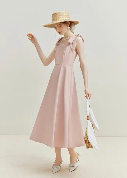 Shoulder Ribbon A-Line Dress