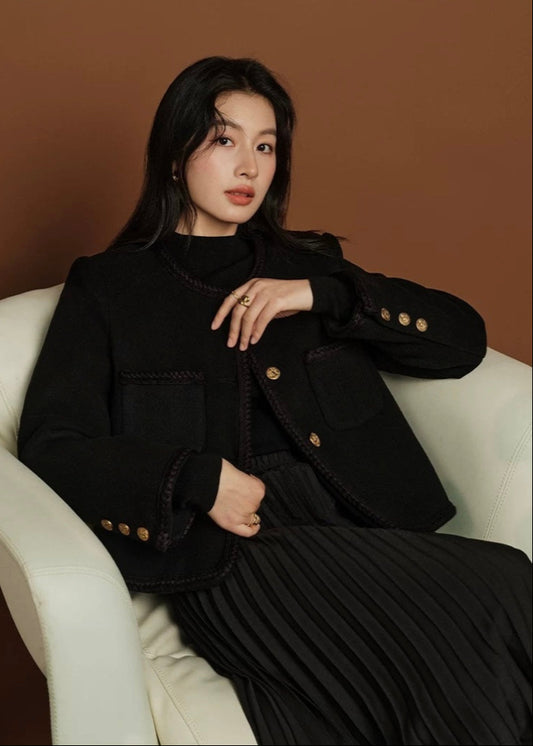 Timeless Black Tweed Jacket