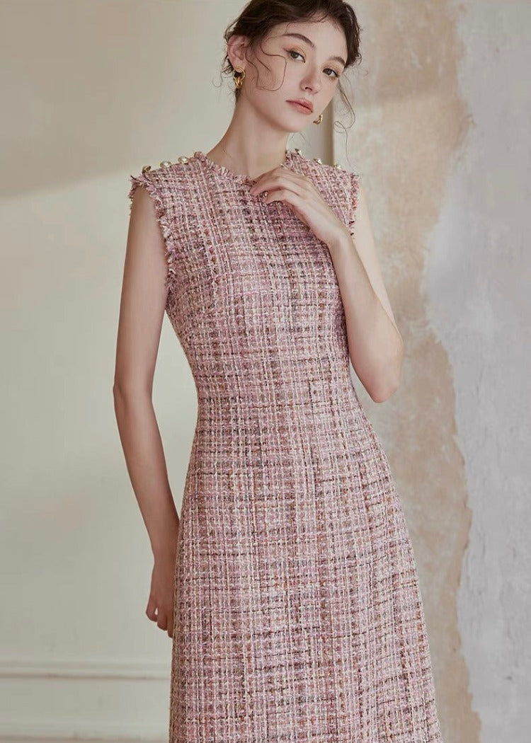 Tweed Fringe Dress – BONITA ESCARLATA