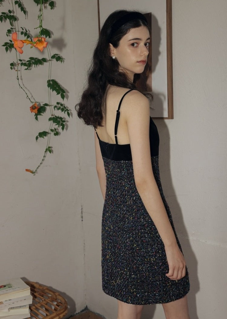 Tweed Velvet Dress