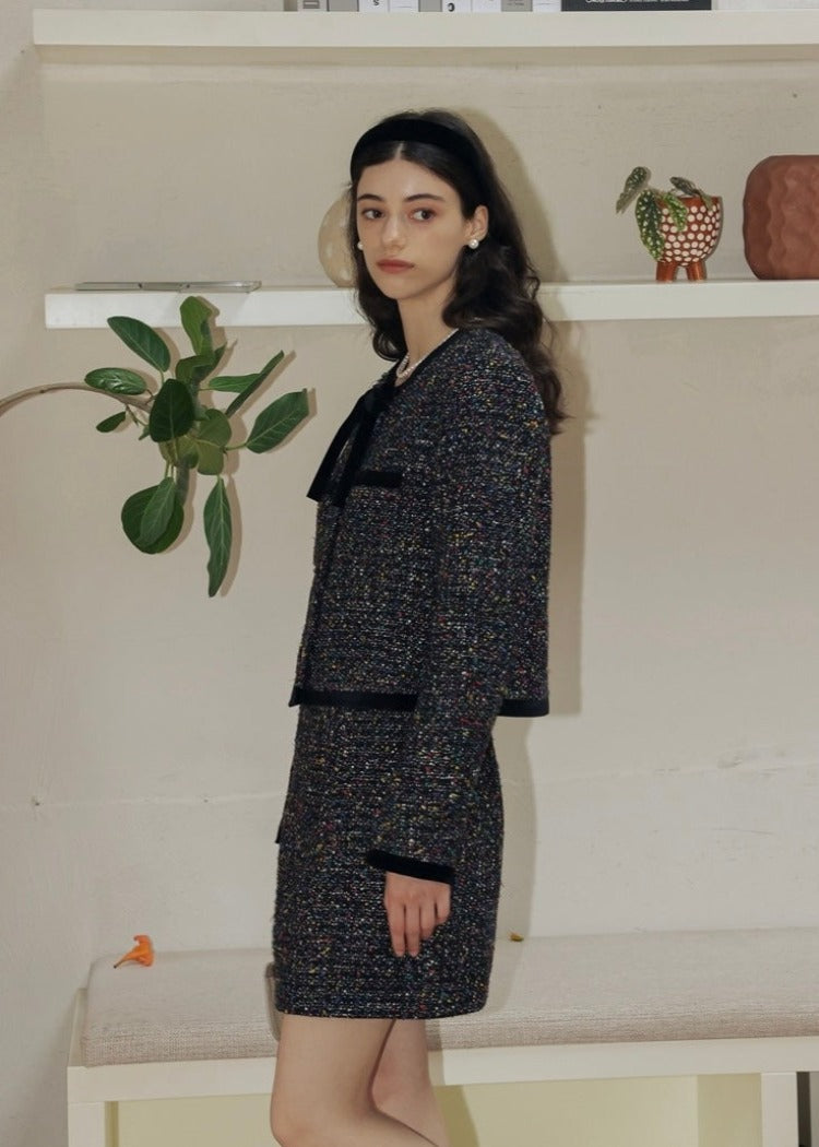 Tweed Velvet Jacket