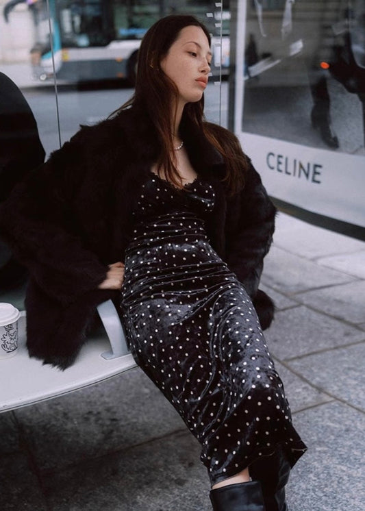 Velvet Dot Dress