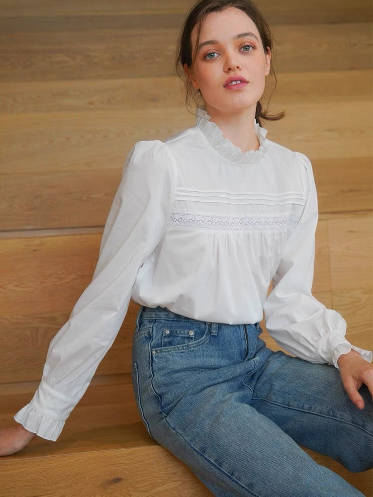 AMIE COLLAR BLOUSE