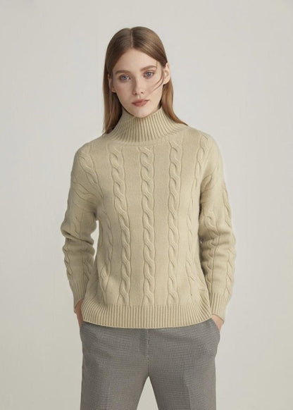 CABLE WOOL SWEATER