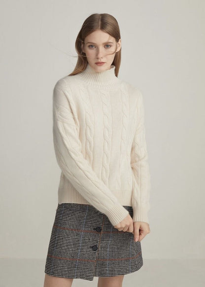 CABLE WOOL SWEATER