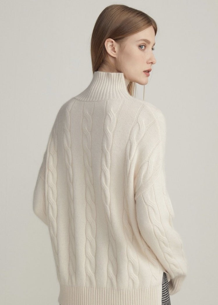 CABLE WOOL SWEATER