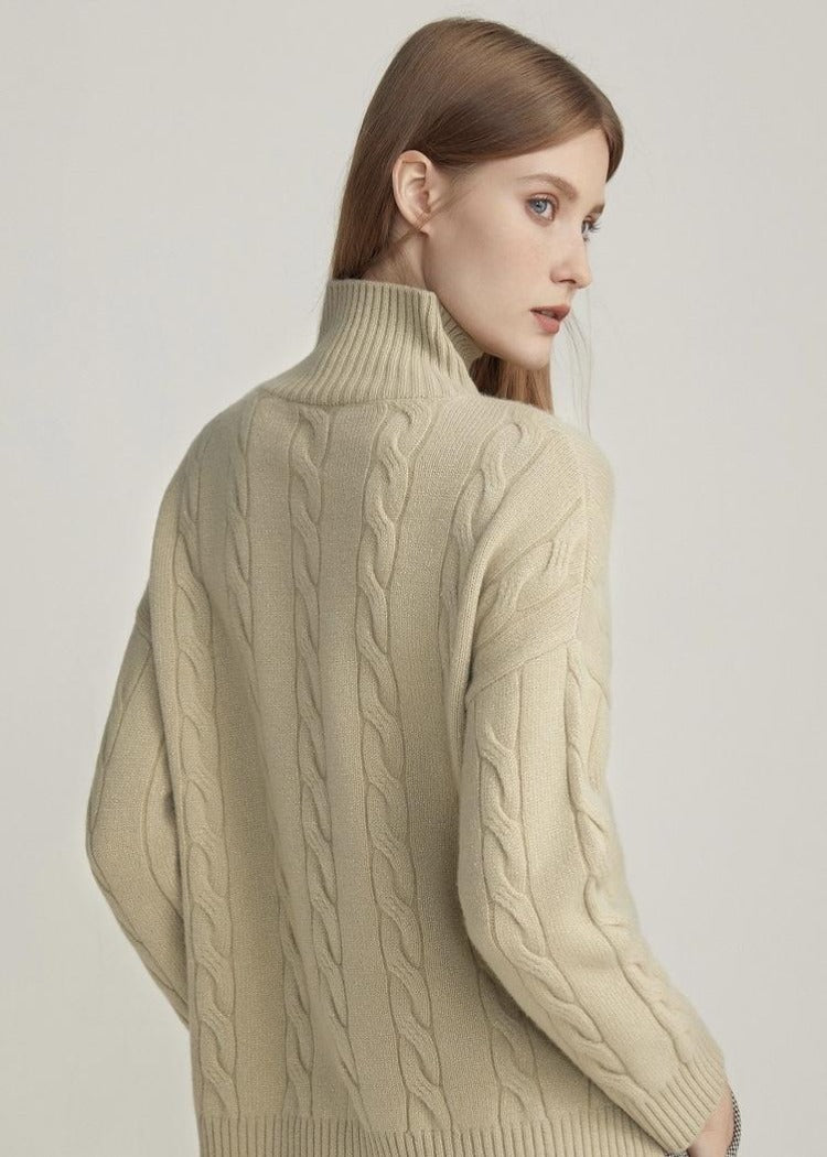 CABLE WOOL SWEATER