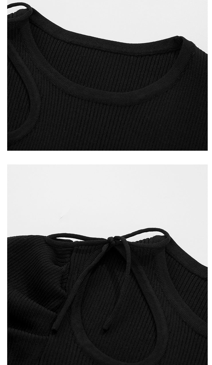 CUT OUT KNITTED TOP