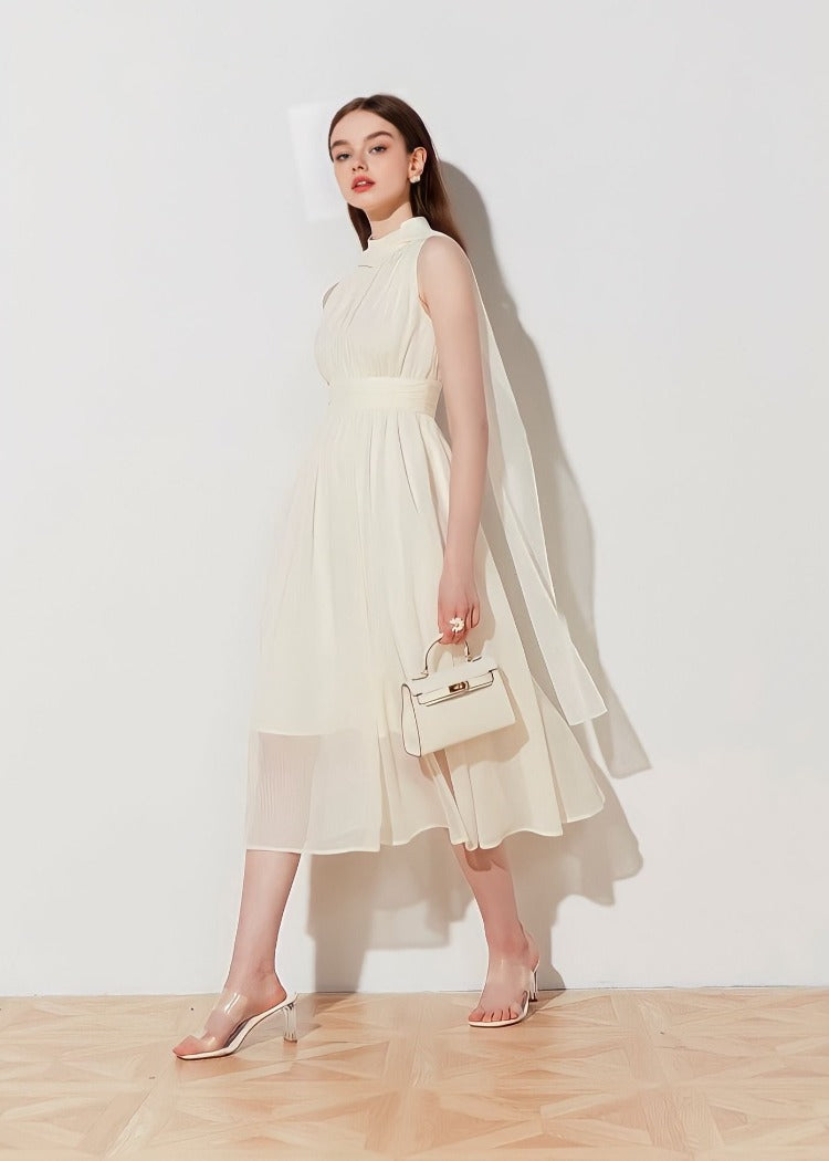 Chiffon Creamy Dress