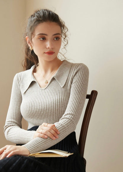 Collar Knitted Top