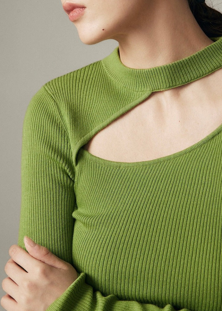 Cutout Knit Top