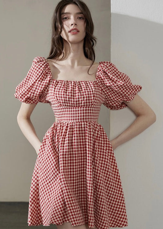 Gingham Plaid Dress