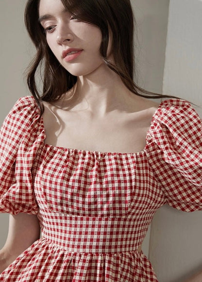 Gingham Plaid Dress