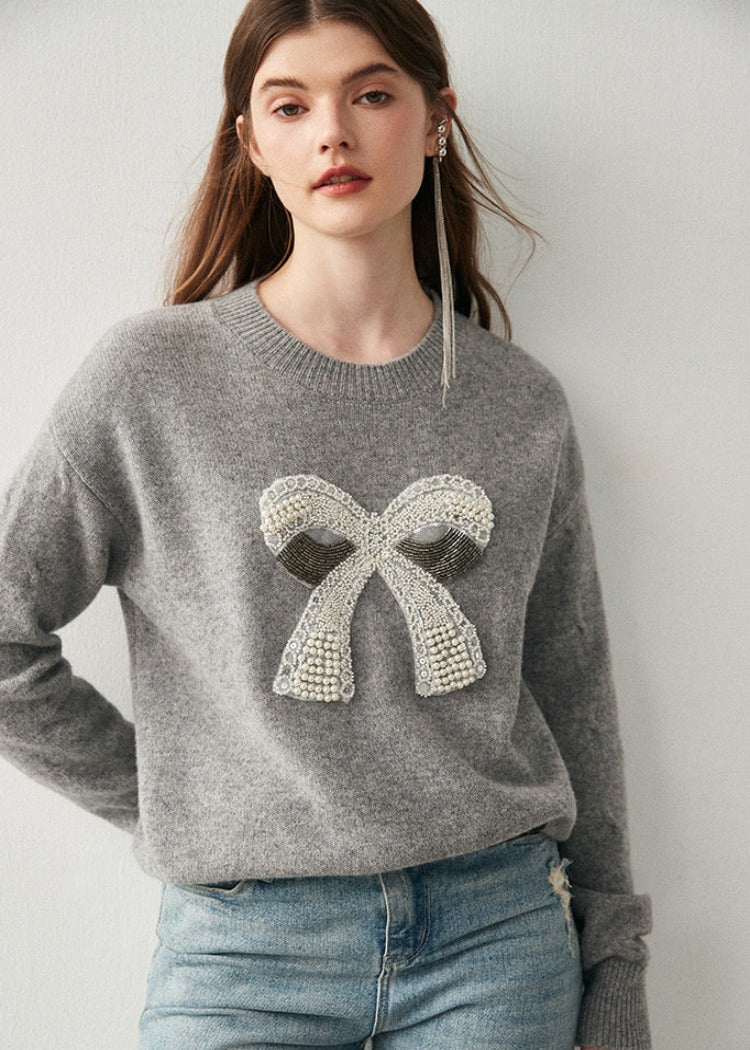 Pearl Bijou Ribbon Sweater