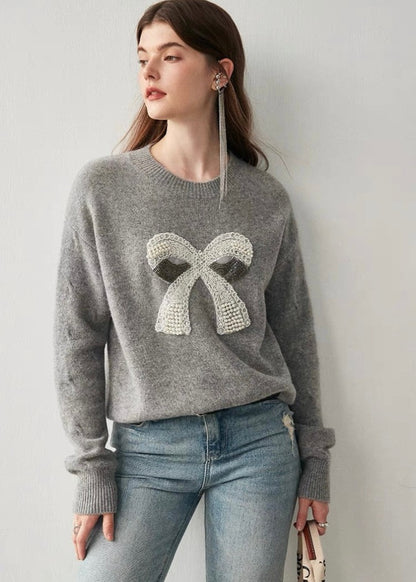 Pearl Bijou Ribbon Sweater