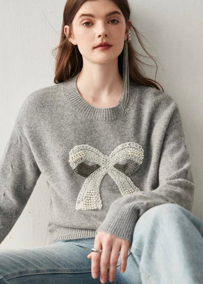 Pearl Bijou Ribbon Sweater