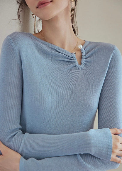 Pearl Cutout Knitted Top