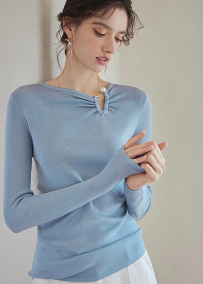 Pearl Cutout Knitted Top