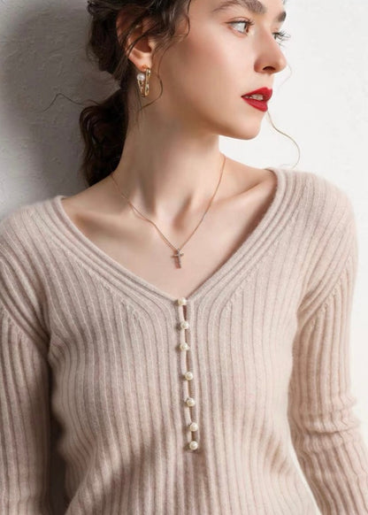 WOOL PEARL KNIT TOP