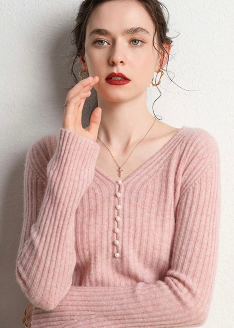 WOOL PEARL KNIT TOP