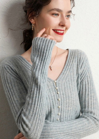 WOOL PEARL KNIT TOP